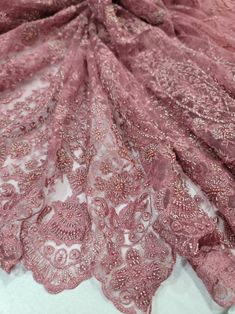 Rose Gold Beaded Lace Fabric By The Yard Floral Flowers | Etsy Festive Embellished Lace Gown, Festive Pink Pearl-embroidered Fabric, Festive Pink Pearl Embroidered Fabric, Festive Pink Embroidered Fabric With Pearl Detail, Festive Fitted Beaded Embroidered Fabric, Festive Fitted Embroidered Beaded Fabric, Festive Fitted Embroidered Fabric With Beaded Details, Pink Embellished Lace Gown, Pink Lace Fabric With Pearl Embroidery