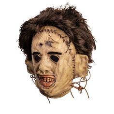 Sculpted by Connor Deless This mask is based on the primary scene of Leatherface in the 1974 Horror Classic, The Texas Chainsaw Massacre. Every detail of Leatherface is captured in this amazing latex mask. So get yourself the official Leatherface 1974 Killing Mask, our Leatherface Costume and Sledgehammer and stalk your neighborhood this Halloween Night! THE TEXAS CHAINSAW MASSACRE© 1974 Vortex Inc./Kim Henkel/Tobe Hooper. All Rights Reserved THE TEXAS CHAINSAW MASSACRE™ and Leatherface™ are tra Leatherface 1974, Leatherface Costume, Leatherface Mask, Michael Myers Mask, Scary Halloween Masks, Halloween Contact Lenses, Horror Costume, Trick Or Treat Studios, Texas Chainsaw