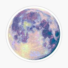 an image of the moon in pastel colors