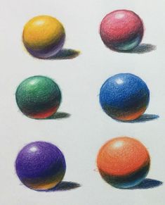 an image of colored balls on white paper