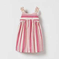 Cute Zara Pink Striped Dress With A Floral Bow Detail On The Back, Brand New With Labels, Pet And Smoke Free House, Original Price Is $33 Pink Sundress For Summer Playwear, Cute Striped Cotton Dress, Pink Sundress For Playtime In Summer, Pink Sundress For Summer Playdate, Playful Pink Dress For Playdate, Cute Striped Dress For Playtime, Playful Striped Summer Dresses, Pink Spring Sundress For Playwear, Pink Sundress For Spring Playwear