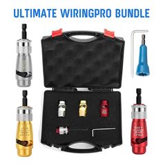 an assortment of different types of vapors in a case with the words ultimate wiringpro bundle