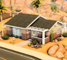 Small Houses Sims 4, Sims4 Exterior, Sims4 Inspiration, Minecraft Hus, Project Zomboid, Small House Blueprints