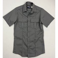 Blauer Men's S Uniform Shirt Top Gray Short Sleeve 14-14.5 Nwot Men's Small / 14-14.5 New Without Tags Uniform Shirts, Grey Shorts, Casual Shirts For Men, Casual Button Down Shirts, Top Shirt, Casual Shirts, Mens Accessories, Mens Shirts, Man Shop