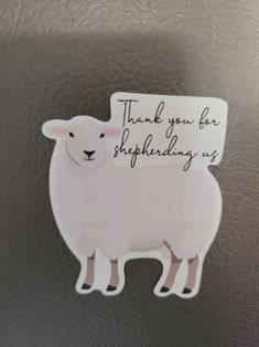 a sticker that says thank you for sheeping us