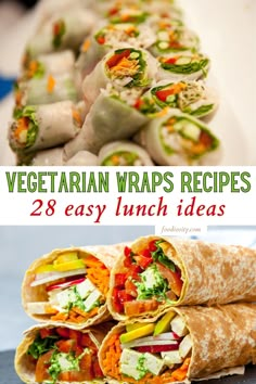 vegetarian wraps are an easy lunch idea