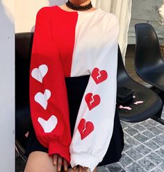 Tokyo Street Fashion, Hipster Grunge, Heart Sweatshirt, Kawaii Fashion Outfits, Grunge Style, Really Cute Outfits, Kawaii Clothes, Edgy Outfits, Character Outfits