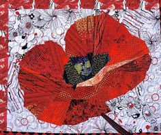 Poppy Quilt Pattern by Ann Shaw Quilting Sunflower Quilts, Quilt Modernen, Poppy Pattern, Bird Quilt, Summer Quilts