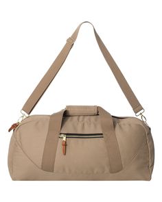 With its weather-proof design and vintage-inspired styling, Wayfarer Canvas Duffel is the travel duffel bag that outshines the rest. Made from polycotton material that is ultra-durable, this stylish duffel is packed with functional designs such as large internal compartment, front zipper pocket, reinforced bottom, carry handle, zippered main opening with protective rain cover, and detachable shoulder strap and more, which makes this the last all-purpose duffel you will ever need. Polycotton canv Casual Cotton Duffle Bag For Overnight Trips, Khaki Canvas Travel Bag, Travel Duffle Bag In Khaki Canvas, Cotton Duffle Bag With Luggage Sleeve For Overnight Trips, Khaki Canvas Duffle Bag For Travel, Functional Canvas Duffle Bag With Luggage Sleeve, Functional Cotton Travel Bag For Overnight Trips, Functional Canvas Travel Duffle Bag, Outdoor Khaki Canvas Duffle Bag