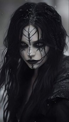 Dark Fantasy Makeup, Female Horror Characters, Witch Makeup, Dark Witch, Gothic Fantasy Art, 다크 판타지, Goth Makeup