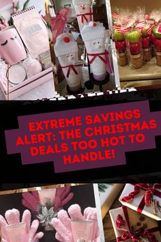 several different pictures with text saying extreme savings alert the christmas deal to hot to handle