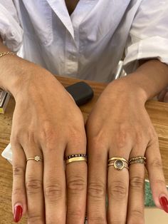 Ring Tour, Classy Jewelry, Gold Ring Stack