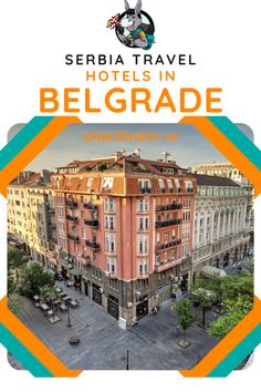 an advertisement for the hotel belgrade in barcelona, spain