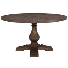 an oval wooden table with two pedestals on each side and one end at the base