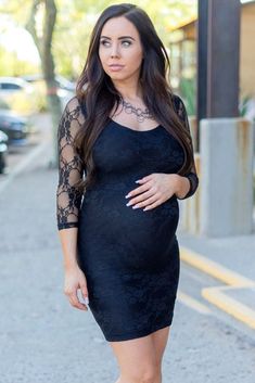 lace sleeve maternity dress Long Sleeve Lace Maternity Dress, Fitted Maternity Dress With Lace Trim, Maternity Dress With Lace Trim, Fitted Maternity Lace Dress With Lace Trim, Fitted Lace Maternity Dress, Maternity Pictures Outfits, Pregnant Life, Pregnant Mommy, Lace Sleeve Shirt