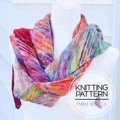 FIRESIDE FADE Scarf Knitting Pattern | PDF Scarf Knitting Pattern | Fingering weight yarn | Hand Knit Pattern | Knitting Pattern Sock Yarn Scarf, Mini Skein Projects, Knitting Scarves, Knit Shawls, Ribbed Scarf, Scarf Yarn, Knit Shawl, Fade Styles, Shawl Knitting Patterns