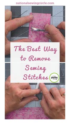 the best way to remove sewing stitches