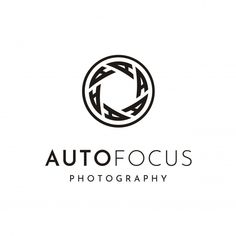 the logo for autofocus's photography studio, which has been designed to look like