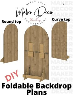 the foldable back drop plans for making wooden doors