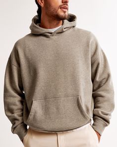 Our new oversized hoodie in our softAF fabric and drop-shoulder fit, featuring front pouch pocket and banded hem and cuffs. Mens Essentials, Oversize Hoodie, Light Brown, Drop Shoulder, Pocket Pouch, Hoodies Men, Mens Tops, Fabric