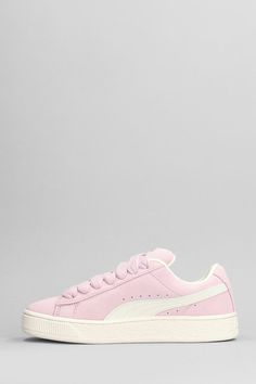 Suede Xl Grape Sneakers in rose-pink suede, laces, round toe, patch logo on tab, backside logo, rubber outsole, Made in Vietnam, 100% suedeGender: WomenMaterial: SUEDEColor: PinkMade in: THProduct ID: 399911_395205*Import tax/duty will be calculated at checkout (If applicable) Pink Leather Platform Sneakers For Streetwear, Pink Perforated Toe Box Sneakers For Streetwear, Pink Sporty Platform Sneakers With Gum Sole, Pink Suede Sneakers For Sports, Pink Suede Sneakers With Gum Sole, Pink Suede Low-top Sneakers, Pink Lace-up Sneakers With Contrast Sole, Pink High-top Leather Platform Sneakers, Sporty Pink Sneakers With Perforated Toe Box