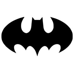 the batman symbol is shown in black and white