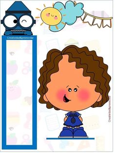 an image of a child's bookmark with a cartoon character