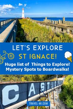 Explore St Ignace Michigan on your next Vacation!  Grab our guide! Things To Do In St Ignace Michigan, St Ignace Michigan Things To Do, Upper Peninsula Michigan Things To Do, Mackinaw Island Michigan, Michigan Upper Peninsula Road Trip, Lighthouses Of Michigan