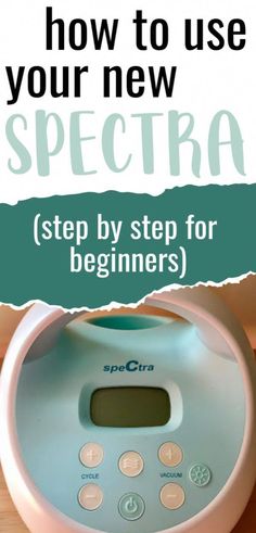 an electronic device with the words how to use your new spectra step by step for beginners