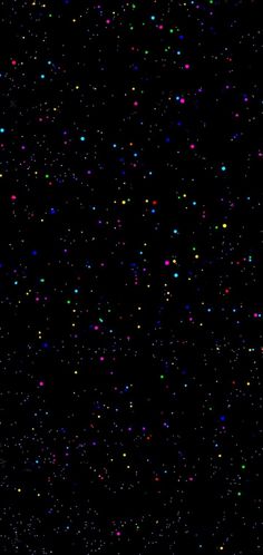 the sky is filled with multicolored stars