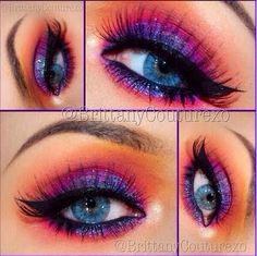 Luau Makeup, Eye Makeup Glitter, Exotic Makeup, Sparkle Makeup, Make Up Designs, Sparkly Makeup, New Year's Makeup, Beautiful Eye Makeup, Colorful Eye Makeup