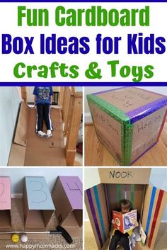 cardboard box ideas for kids crafts and toys