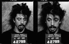 two mug shots of the same man in black and white