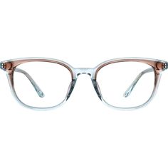 These fashion-forward square glasses have a lovely hint of translucent color. The medium-sized high-quality eyeglasses is made with acetate that is hand-polished to a glossy finish. It is available in the following colors: translucent pink with a hint of lilac and blue with a hint of brown. Spring hinges provide a comfortable fit. | Zenni Women's Sporty Square Prescription Eyeglasses Blue Plastic Eyeglass Frames For Women Face Shapes, Womens Eye Glasses Trend 2024, Eyeglasses For Women Round Face, Zenni Optical Glasses, Stylish Glasses For Women, Outfit Planner, Glasses Trends, Rim Design, Zenni Optical