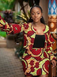 Ankara Suit, Ankara Skirt Styles, African Ladies, Ankara Clothing, Mini Skirt Style, Blazer Pattern, African Outfits