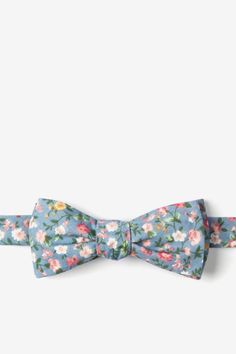 August Floral Batwing Bow Tie by Ties.com Blue Bow Tie For Summer, Blue Bow Tie With Bow Tie Back For Summer, Classic Blue Bow Tie For Summer, Spring Adjustable Bow Tie, Bohemian Garden Wedding, Yellow Tea, Butterfly Bow, Floral Bow Tie, Blue Bow Tie