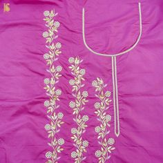 Fabric: Pure Silk Craft : Hand Embroidery Price mentioned is for 3 meters kurta fabric and dupatta 2.5 meters in chinon. Note- There may be slight color variations due to photographic reasons. This is a hand-woven product and any irregularities in the weaving or pattern should not be taken as a defect. These irregularities make every handloom piece unique. Traditional Drape Dola Silk Kurta With Floral Embroidery, Gold Traditional Wear Straight Kurta With Floral Embroidery, Raw Silk Kurta With Floral Embroidery In Traditional Drape, Designer Floral Embroidered Dola Silk Kurta, Pink Raw Silk Churidar With Cutdana, Semi-stitched Raw Silk Traditional Wear With Floral Embroidery, Festive Dola Silk Kurta With Floral Embroidery, Bollywood Silk Anarkali Set With Floral Embroidery, Anarkali Churidar With Floral Embroidery And Traditional Drape