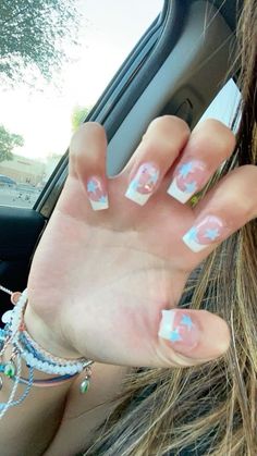 Cute Simple Square Acrylic Nails, Square Vs Almond Nails, Short Nails For Teens, Grad Nails, Gel Nails French, Quartz Nails, Green And Lavender, Birthday Things