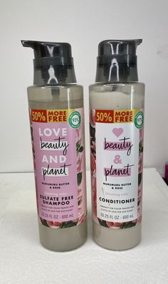 Love Beauty & Planet Shampoo + Conditioner 20.25fl.oz MUMURU BUTTER for Vibrancy for Color Treated Hair LARGE FAMILY SIZE! Since DeJoy raised the rates in order to ruin the post office; I’m splitting the shipping costs in order to save my customers money 💰 Love Beauty And Planet Products, Not Your Mothers Shampoo And Conditioner, Love Beauty Planet Body Wash, Love Beauty And Planet Shampoo, Peppermint Shampoo And Conditioner, Love Beauty And Plant Shampoo, Beauty Planet, Acts Of Love, Large Family