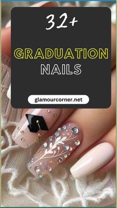 Get ready to dazzle on your big day with our graduation nails ideas! From elegant designs to bold statements, discover the perfect manicure to complement your graduation attire. Explore trending nail art, graduation nail designs, and nail trends that will ensure your nails are as memorable as your graduation ceremony. Make your special moment even more glamorous with these must-try graduation nail ideas! Graduation Nails Ideas, Graduation Nail Art, Graduation Nail Designs, Trending Nail Art, Festive Holiday Nails, Graduation Attire, Gold Accent Nail, Galaxy Nail, Polka Dot Nail Designs