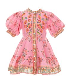 Shop for A Loves A Little Girls 2T-6X Bubble Sleeve Floral Dress at Dillard's. Visit Dillard's to find clothing, accessories, shoes, cosmetics & more. The Style of Your Life. Cotton A-line Dresses With Button Closure, Cotton Dresses With Yoke And Short Sleeves, Fitted Yoke Dress For Spring, Fitted Spring Dress With Yoke Detail, Cute Short Sleeve Dress With Button Closure, Pink Short Sleeve Dress With Buttons, Pink Cotton Dresses With Button Closure, Pink A-line Dress With Buttons, Pink Short Sleeve Dress With Button Closure