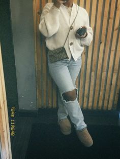 Sweater from H&M , Uggs Platform , Ripped Jeans , Gucci Purse H&m Ripped Jeans, Uggs Outfit With Jeans, Ugg Platform Boot Outfit, Ugg With Jeans Outfit, Platform Uggs Outfit Ideas, Ugg Boots Platform Outfit, Platform Uggs With Jeans, Tazz Ugg Platform Outfit, Platform Boot Outfit