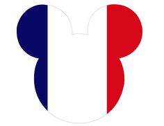 mickey mouse ears with the colors of the french flag