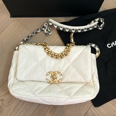 Spring Staple! Overall In Good Pre-Owned Condition Exterior Has Some Mild Scratches Interior Has Mild Staining Hardware Has Some Rubbing Includes Box, Dust Bag And Authenticity Card Date Code Begins With 31 Spring Staples, Chanel Bags, Cream White, Chanel Bag, White Color, Dust Bag, Overalls, Chanel, Bag Lady