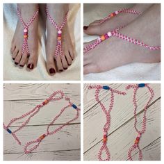 Barefoot Sandals are perfect for a beach wedding, vacation, cruise, fun at the pool, a formal dance when you need to get out of fancy shoes, adding sparkle to plain flip flops, or dressing up your feet for fun. The only part that touches the ground is the loop around your middle toe.  Beaded toggle adjustable closure. One size fits most. Giving back:  a portion of profits from these sales will be given to Uniting Pride, an organization that advocates for equality and wellness of the LGBTQ+ communities. unitingpride.org Sandals Diy, Ribbon Tutorial, Formal Dance, Vacation Cruise, Fancy Shoes, Beaded Wraps, Giving Back, Beach Sandals, Wood Beads