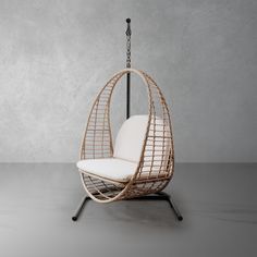 Bohemian Rattan Hanging Chair-France & Son-FL1373-Lounge Chairs-1-France and Son Rattan Fabric, Rattan Hanging Chair, Indoor Hanging Chair, Planter Table, Black Floor Lamp, Kitchen Fixtures, Faux Florals, Foam Cushions, Outdoor Wall Lighting