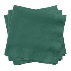 four green napkins on top of each other