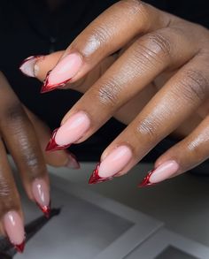 Short Sharp Nails, Pink And Red Nails, Vday Nails, Sharp Nails, Cute Spring Nails, Classic Nails, I Love Nails, Square Acrylic Nails