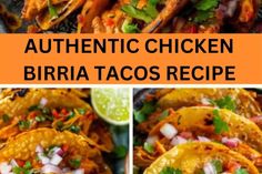 authentic chicken burrito tacos recipe on a plate with limes and cilantro