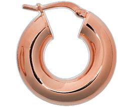 Rose Gold Hoop Earrings Shiny Finish, Rose Gold Hoop Earrings With Shiny Finish, Rose Gold Shiny Hoop Earrings, Rose Gold Polished Hoop Earrings, Rose Gold Hoop Earrings With Polished Finish, Rose Gold Polished Hoop Earrings As Gift, Rose Gold Polished Finish Hoop Earrings As Gift, Rose Gold Hoop Jewelry With Shiny Finish, Nickel-free Rose Gold Round Huggie Earrings